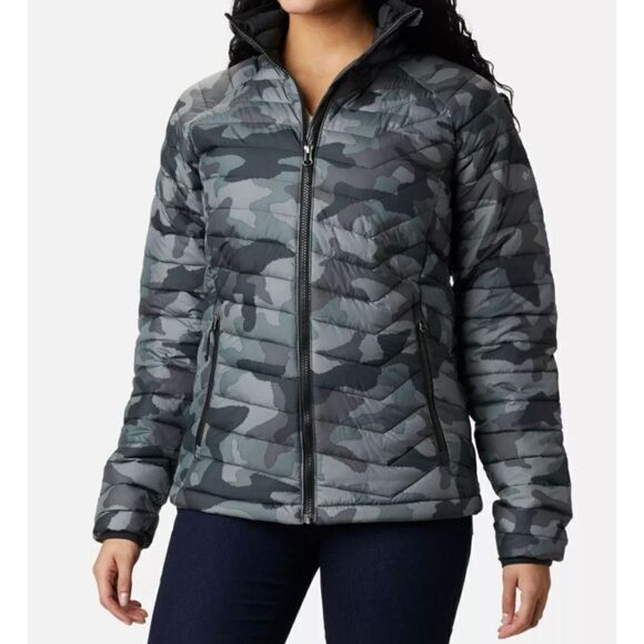 Columbia Women's Powder Lite™ Insulated and Down Puffer Jacket Camo Size Small S - Picture 1 of 12